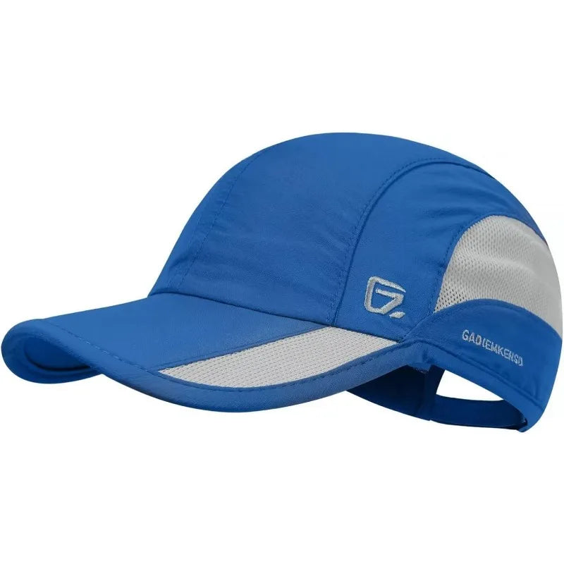 GADIEMKENSD Summer For Men Sports Running Sweat Baseball Cap Male Golf Quick Dry Women Solid Snapback Mesh Hat Visor Hat