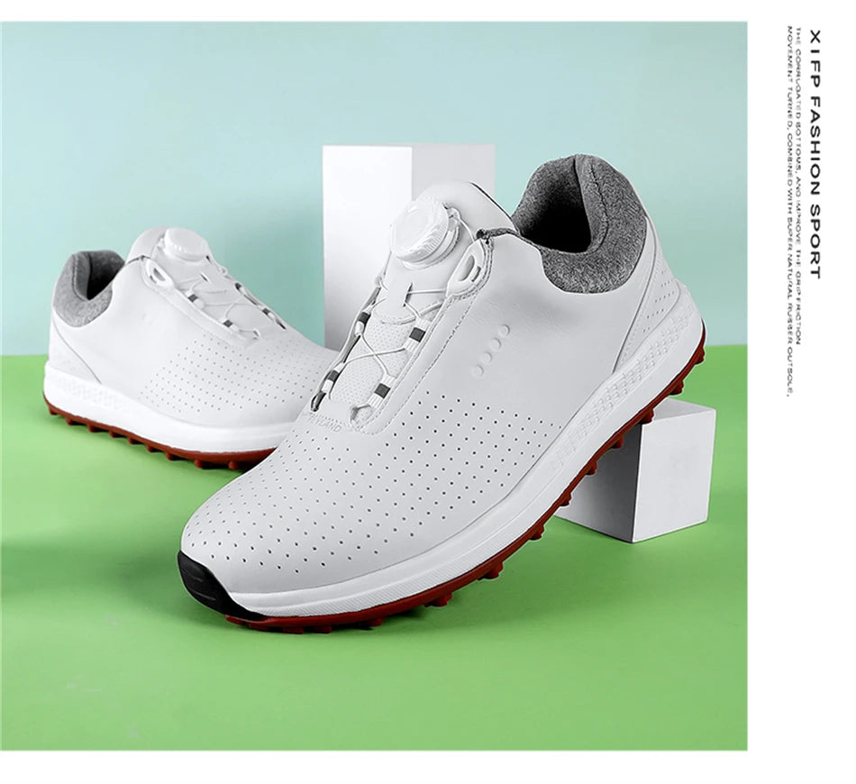 Breathable Luxury Golf Shoes Men Comfortable Outdoor Spikeless Golf Sport Training Sneakers Non-Slip Waterproof Walking Footwear