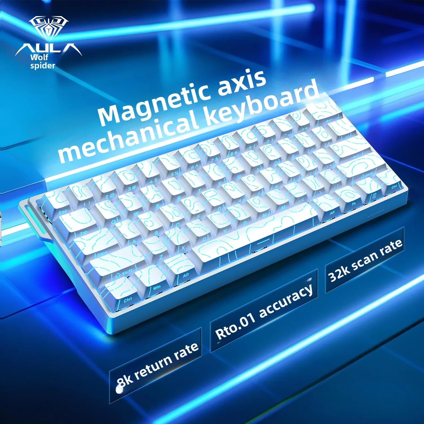 Aula Win60He Tastatur mit Magnetschaltern, kabelgebunden, Win 60 HE mechanische Tastatur für E-Sports-Gamer, Win68 Tastaturen, Custom Win60 He Geschenke