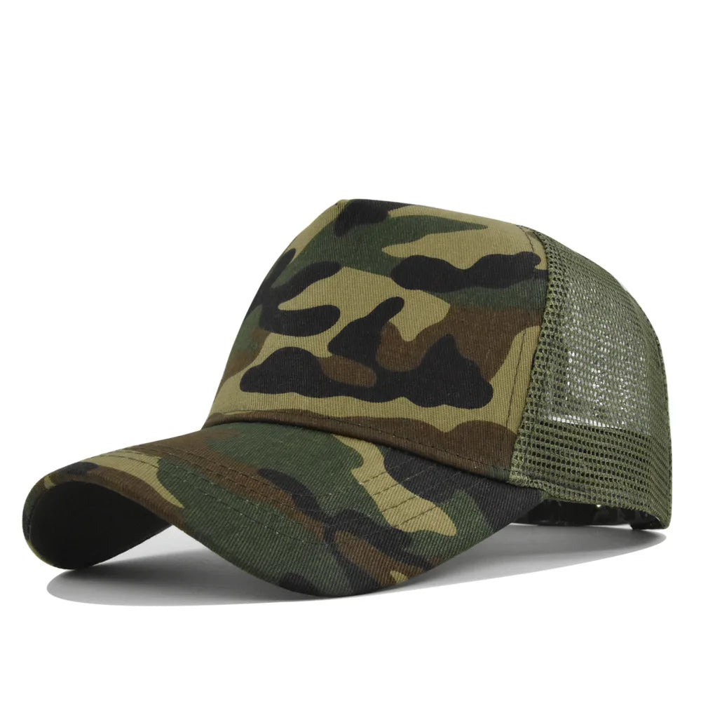 Customized Logo Hard Top 5 Panels Mesh Baseball Cap For Men Women Advertising Cap Breathable Sun Hat Solid Color Visor Gorra