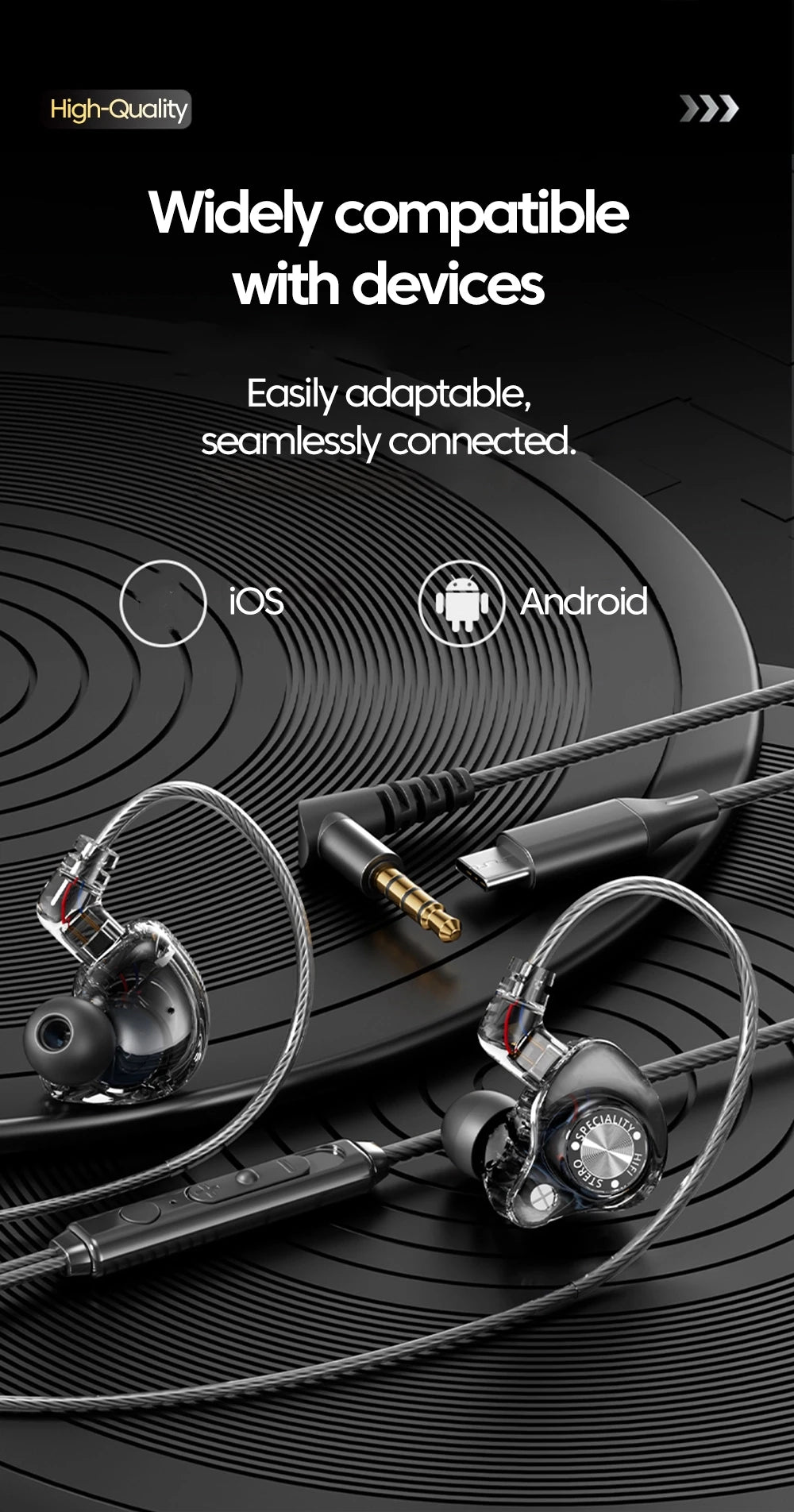 Original 15D Super Bass In-Ear Headphone With Mic 3.5mm AUX/Type-C Digital Chip Headset For iPhone 17 Huawei Xiaomi Android