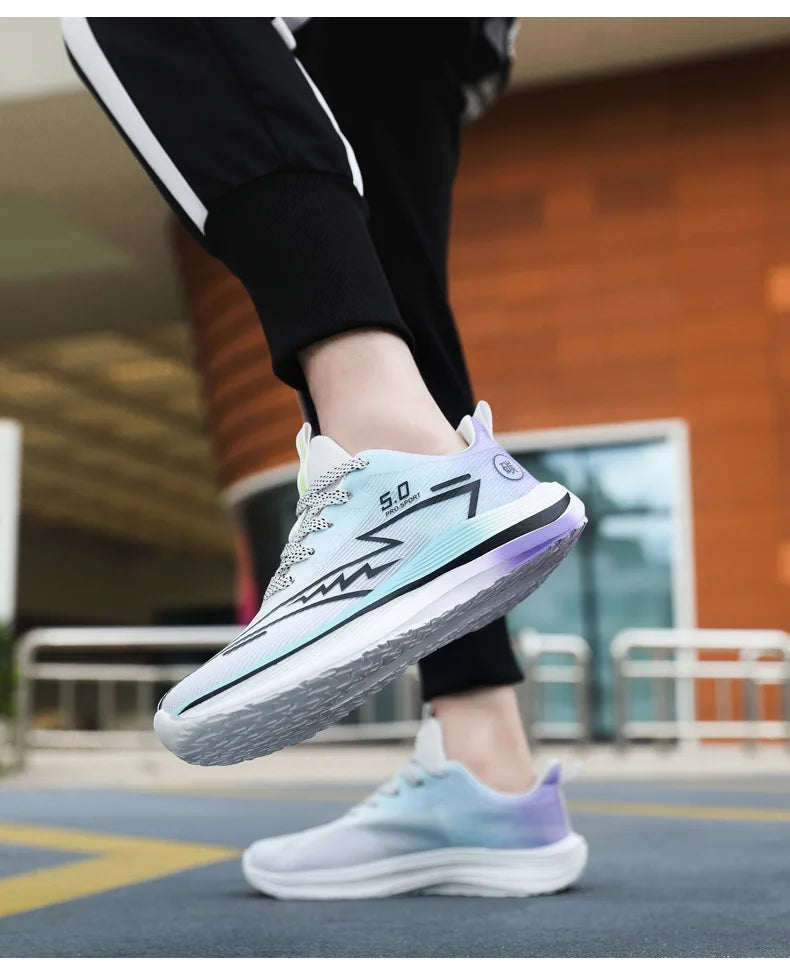 Unisex Lightweight Breathable Running Shoes Sporty Casual Low Top Flat Laced Footwear for Men And Women in Various Colors