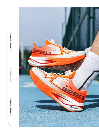 Men Marathon Running Shoes Carbon Board Speciality Sports Breathable Lightweight Women's Comfortable Athletic Nonskid Sneakers