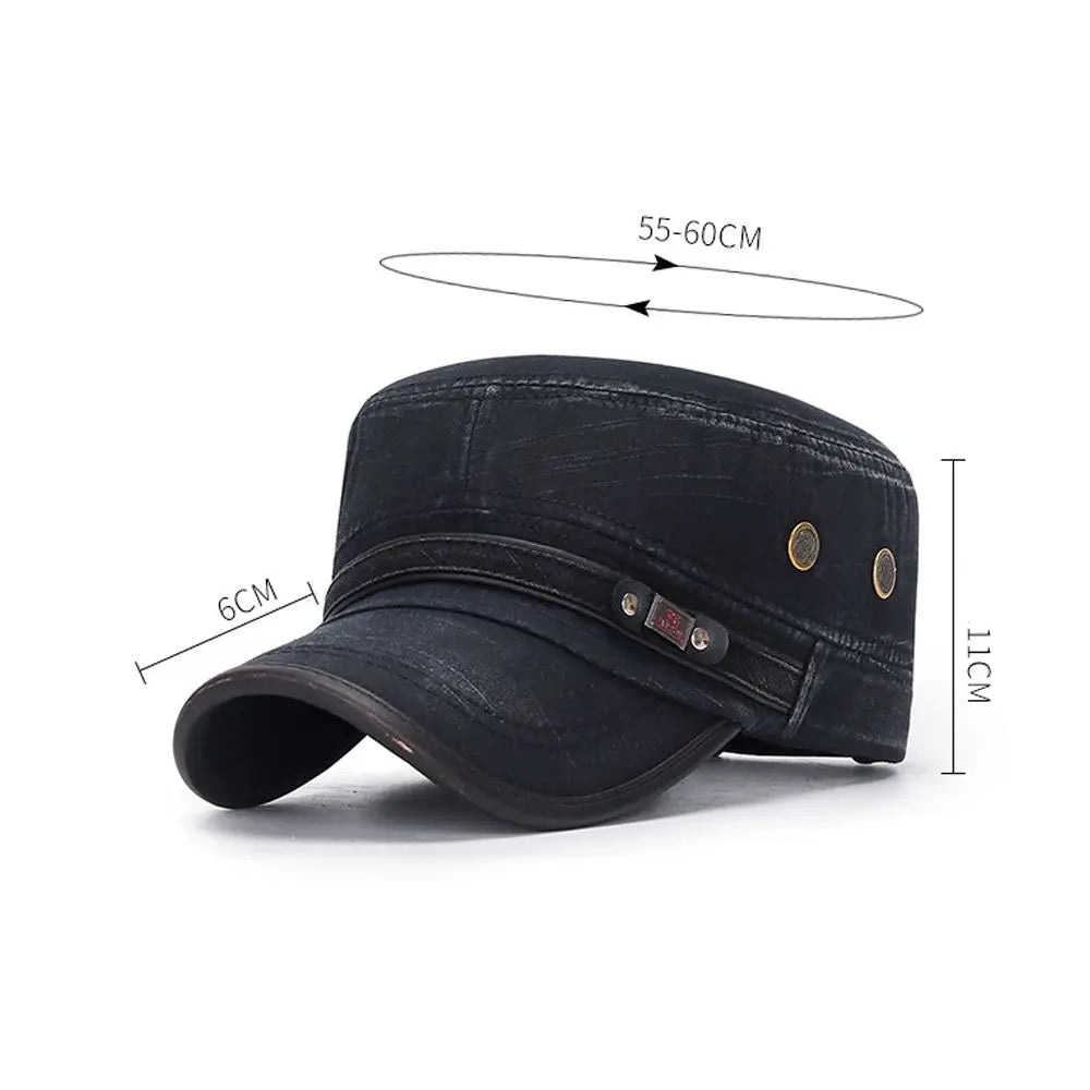 Fashion Men Peaked Cap Spring Summer Breathable Baseball Cap Adjustable Casual Cadet Hat High Quality Cotton Sun Cap