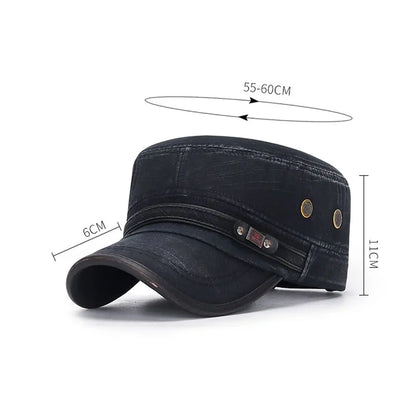 Fashion Men Peaked Cap Spring Summer Breathable Baseball Cap Adjustable Casual Cadet Hat High Quality Cotton Sun Cap