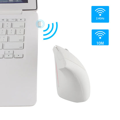 Nuovo mouse verticale wireless 2.4GHz con DPI regolabile, ottico ed ergonomico per il polso, con retroilluminazione gaming, per laptop, tablet, Mac e iPad