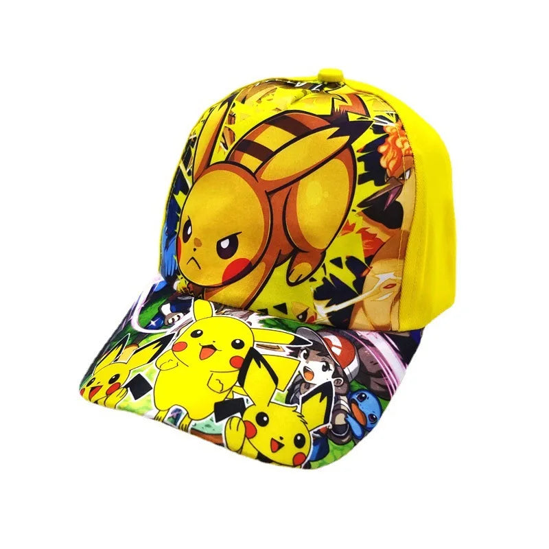 Cartoon Pokemon Baseball Cap Pikachu Hat Adjustable Pokemon Cosplay Hip Hop kids Girls Boys Anime Figure Toys children Gifts