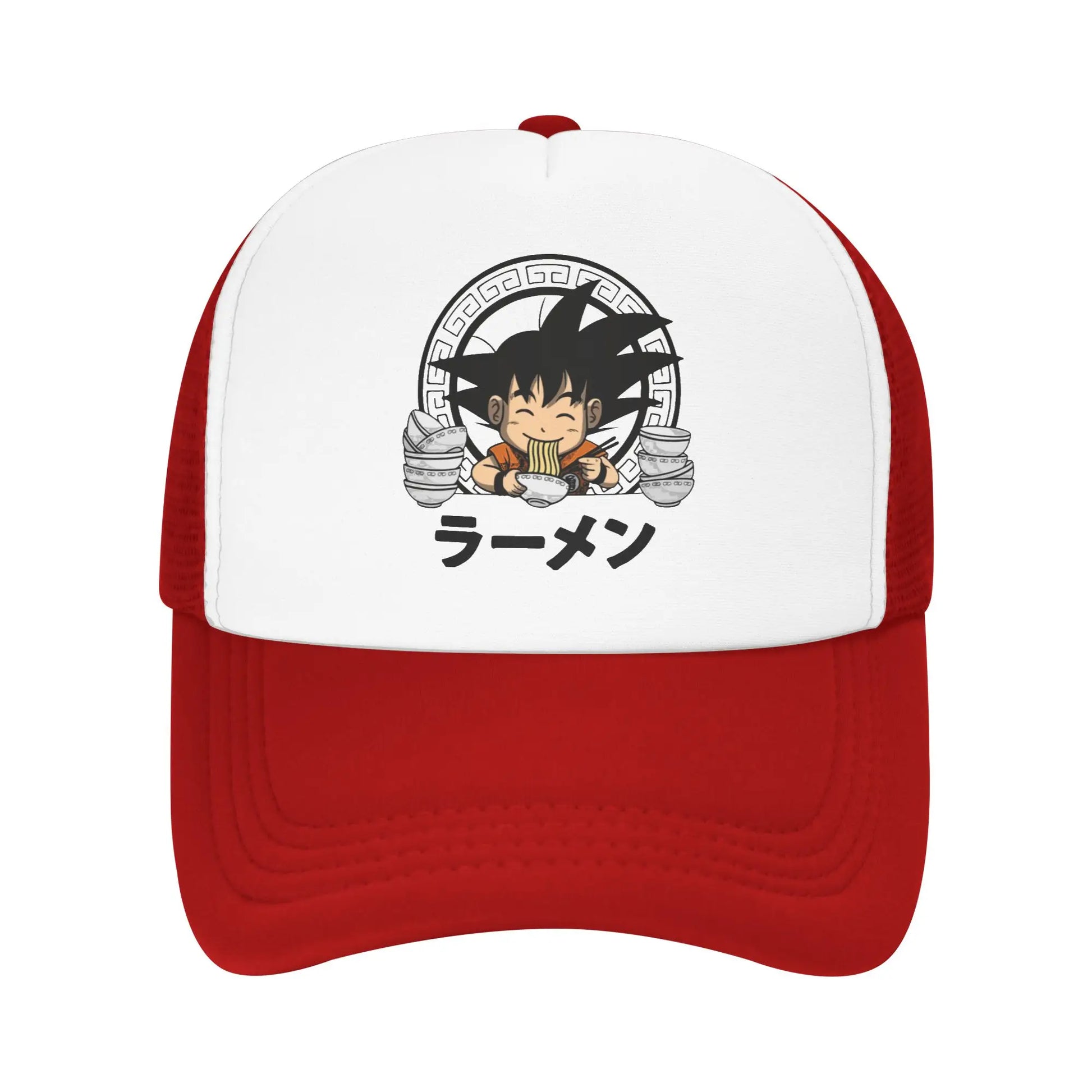 Goku Kid Ramen Dragon Ball Trucker Hat Men Women Vintage Anime Manga Hats Sports Cap Adjustable Polyester Baseball Caps Summer, Produit gaming premium Fraquane, produits de luxe, nouvelle génération, équipement gamer