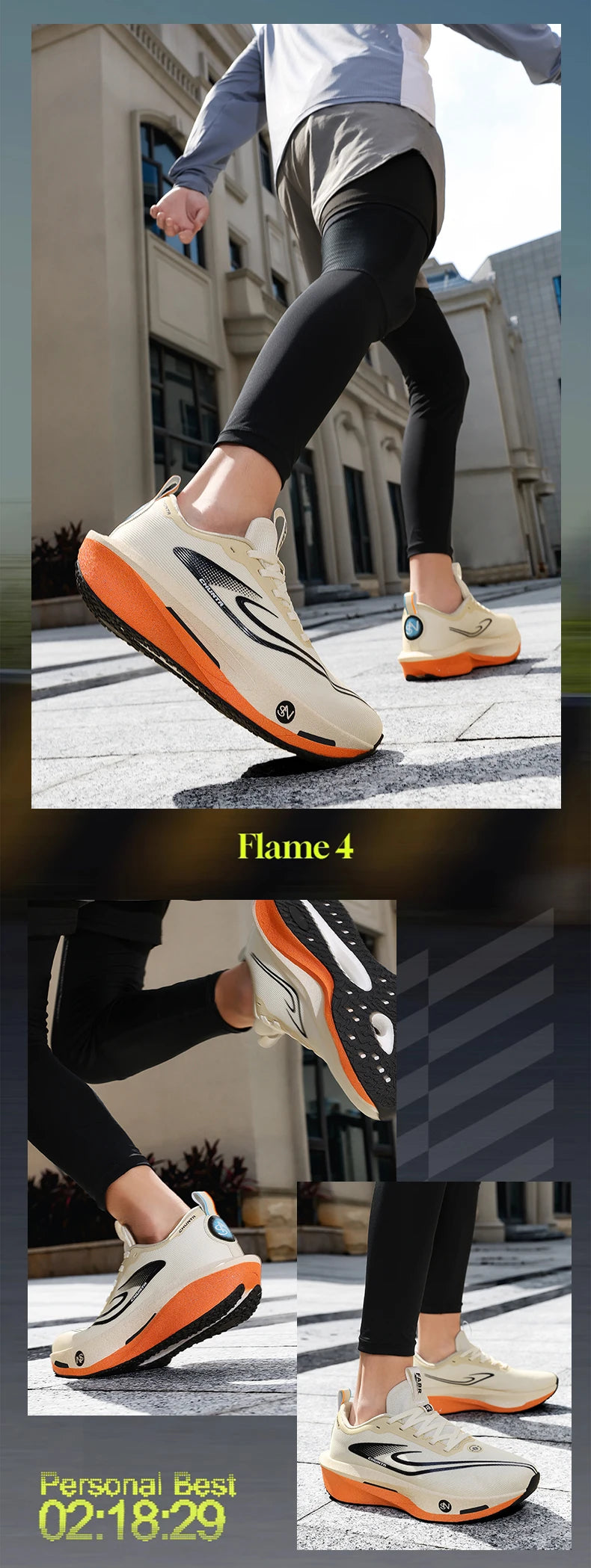 Carbon Plate Sports Running Shoes Marathon Men Breathable Lightweight Women's Comfortable Athletic Non-Slip Chunta Sneakers