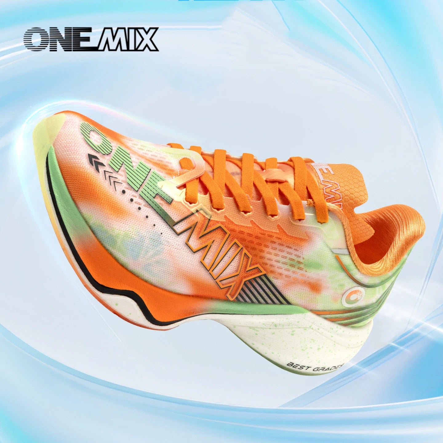 ONEMIX Sapatilhas de Corrida de Maratona em Nylon Carbon Board, Alívio de Impacto, Suporte Estável Profissional, Ressalto Ultraligeiro