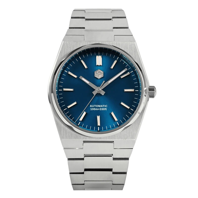San Martin klassische Herrenuhr 40mm Miyota 9015 Luxus-Dresswatch Automatik-Mechanikuhr mit Schnellwechselarmband SN0023 Reloj