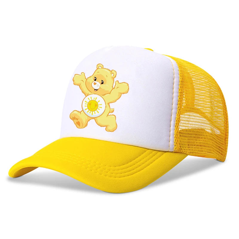 Anime Care Bears Baseball Cap Girls Women New Outdoor Sports Sun Hat Summer Breathable Mesh Sunbonnet Kids Adult Headgear Gift