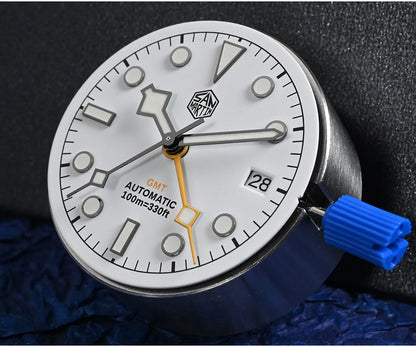 San Martin Neue 39mm NH34 BB GMT Automatikuhr, mechanische Sportuhr, Saphirglas, Leuchtanzeige, wasserdicht bis 100m, für Herren, Relogio SN0054