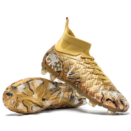Chaussures de Football pour hommes et femmes, chaussures d'extérieur AG/FG, bottes de Football respirantes, ultralégères, antidérapantes, chaussures d'entraînement de Futsal