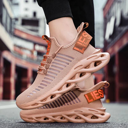 MAEDEF-Baskets confortables et décontractées en maille pour homme, chaussures de course respirantes à plateforme, de sport, de marche et de tennis