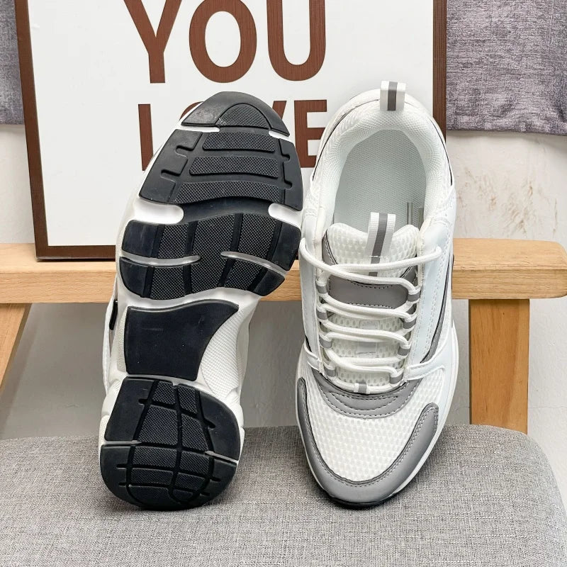Chaussures décontractées pour hommes, sans logo, semelle épaisse, respirantes, baskets tendance, chaussures de marche confortables pour hommes, zapatillas hombre, chaussures de luxe pour hommes.