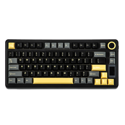 Teclado Mecânico Sem Fios EPOMAKER X AULA EA75 MAX 75% Layout ANSI US Hot-Swap Gasket com Fios/BT/2.4GHz com Ecrã e Botão Rotativo