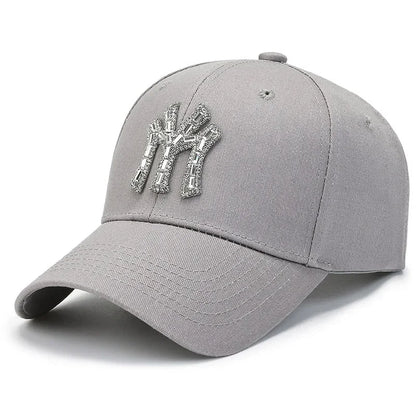 MY Rhinestone Hat Female Spring and Fall Street Casual Outdoor Duck Tongue Cap Fashion Versatile Baseball Cap Sunshade