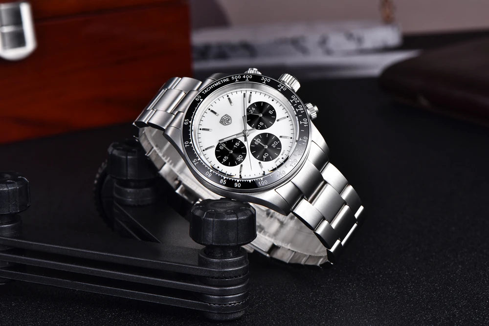 Vyriški laikrodžiai „Rolls Timi Panda“ – kvarcinis chronografas, prabangus modelis, safyro stiklas su antirefleksine danga, atsparus vandeniui, sportiškas stilius