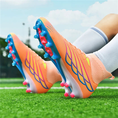 Superfly FG bottes de Football crampons de Football en plein air chaussures noires chaussures de Sport professionnelles souples bottes confortables respirantes grande taille