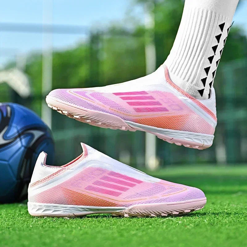 Nouvelles chaussures de football pour hommes, crampons de sport d'extérieur pour garçons et adultes, bottes de football d'entraînement respirantes, antidérapantes, à crampons longs, confortables
