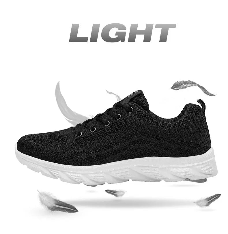 Zapatillas deportivas para hombre para correr y hacer jogging, sneakers casuales de exterior con cordones, malla transpirable ligera, para tenis y caminar al aire libre, tallas 39-46