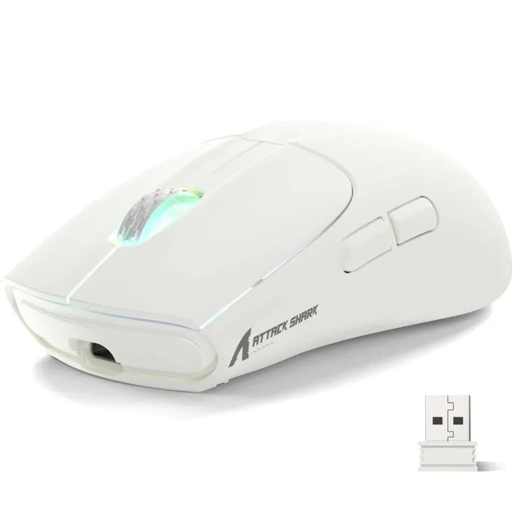 ATTACK SHARK X5 kabellose Gaming-Maus, leicht, Tri-Mode-Verbindung 2.4GHz/kabelgebunden/Bluetooth, RGB-Makro-Maus