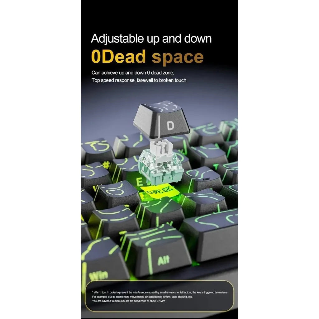 Attack Shark X68 HE Gaming Keyboard Magnetic Mechanical Wired for Pro Gaming 0.01mm Rapid Trigger 8000Hz 128K Rate