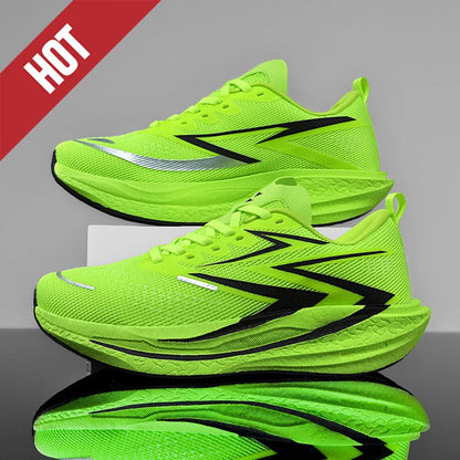 Zapatillas de running nuevas con placa de carbono para maratón, deportivas para hombre, transpirables y ligeras, zapatillas deportivas cómodas antideslizantes para mujer, estilo casual