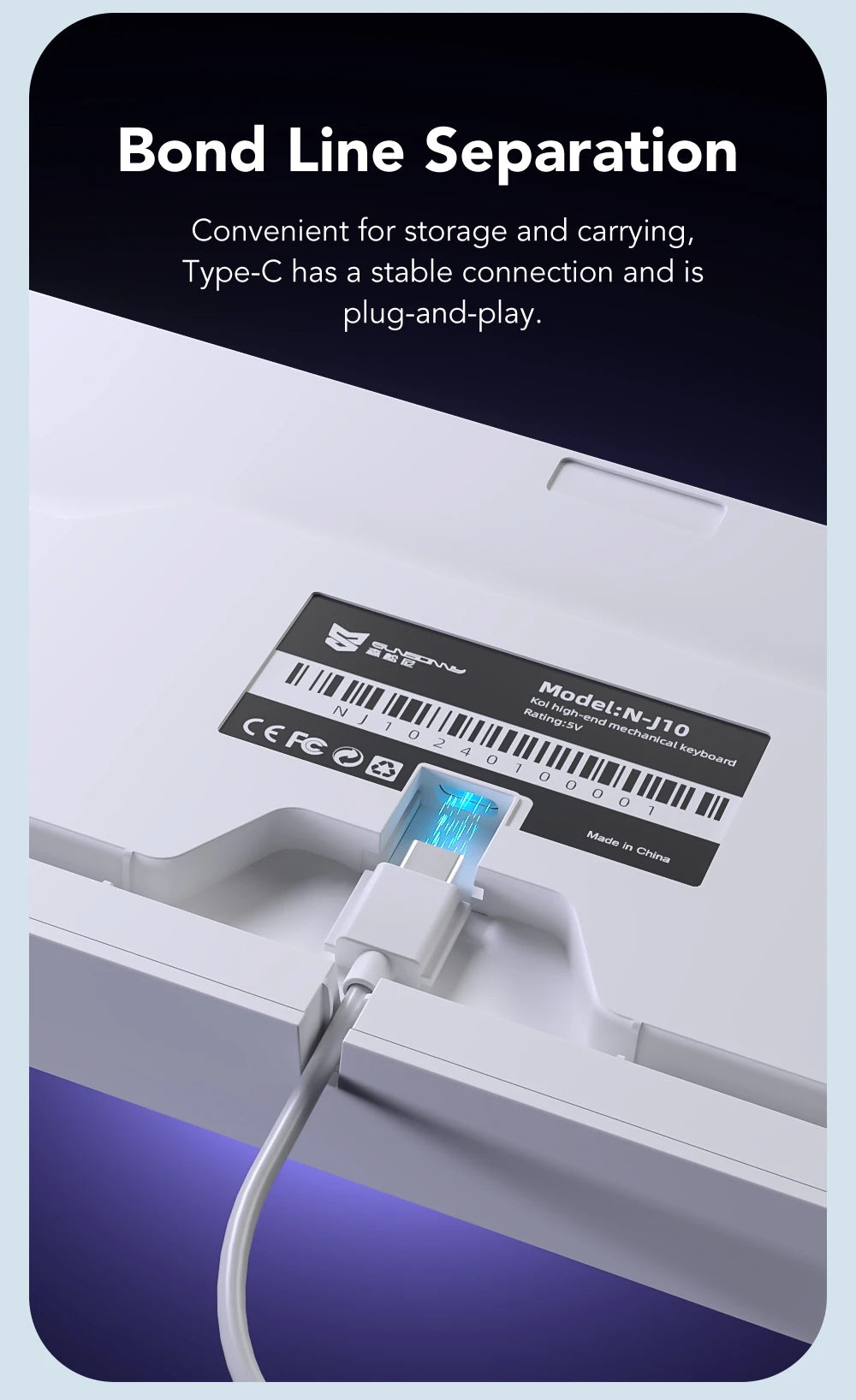 Teclado Gaming Mecânico com Fio de 108 Teclas e Retroiluminação RGB | Chip Gaming | Baixa Latência | Anti-Ghosting | para Jogadores de PC Win/Mac