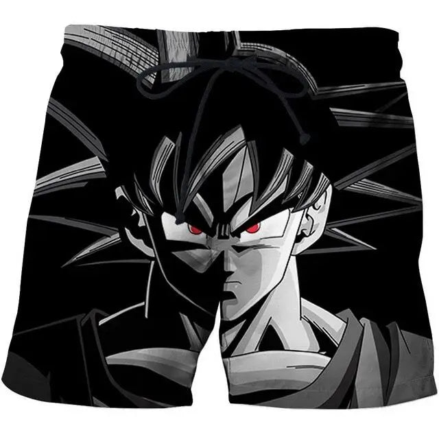 2026 Summer Dragon Ball Young Goku Printed Shorts Men Retro Classic Oversized Breathable Fitness Streetwear Unisex Adult & Kids