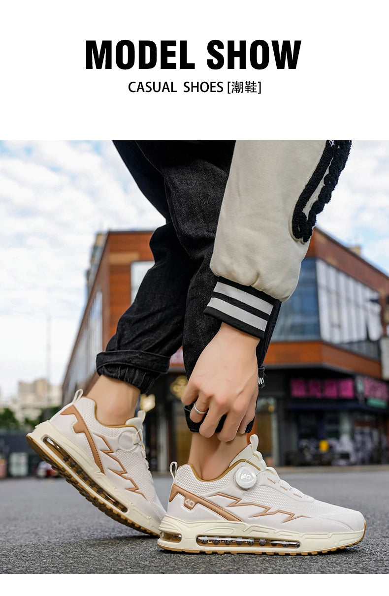 Spring & Summer Men's Running Shoes Outdoor Hiking, Wear-Resistant Trail Shoes with BOA Closure, Breathable Sports & Casual Style