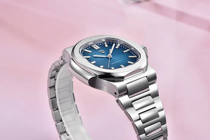 PAGANI DESIGN 2026 Neue luxuriöse Automatikuhr für Herren, mechanische Armbanduhr aus Edelstahl mit Saphirglas, 40MM, Barrel-Zifferblatt