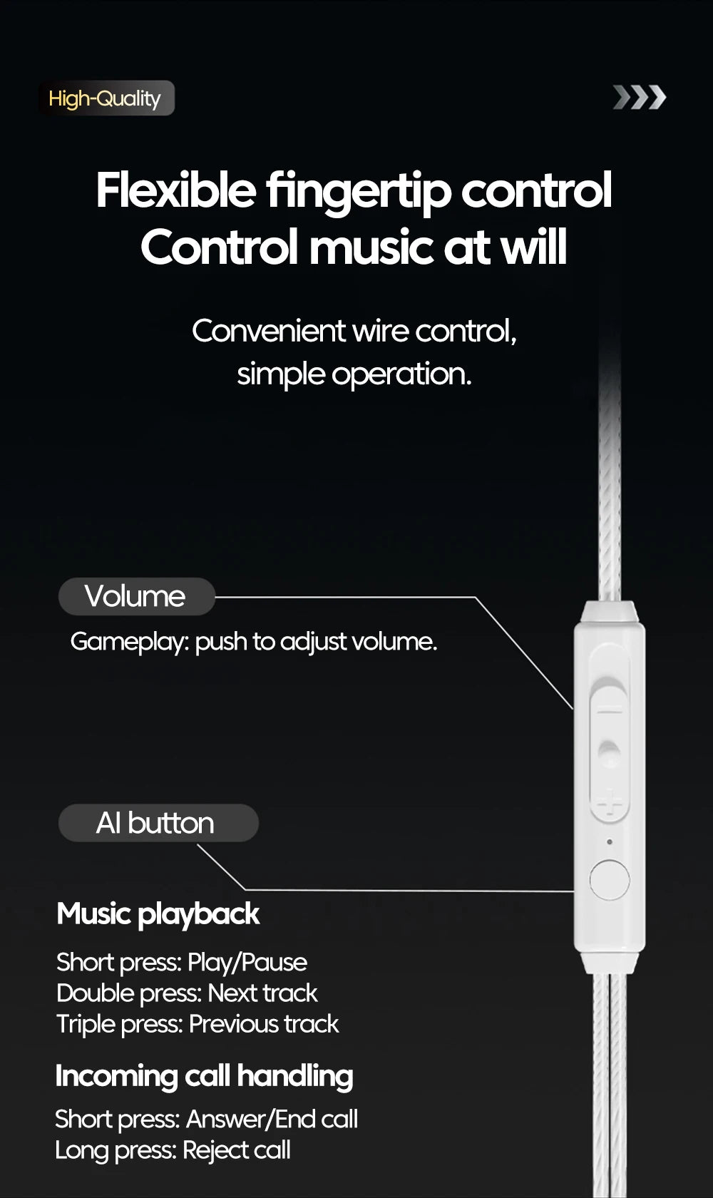 Original 15D Super Bass In-Ear Headphone With Mic 3.5mm AUX/Type-C Digital Chip Headset For iPhone 17 Huawei Xiaomi Android