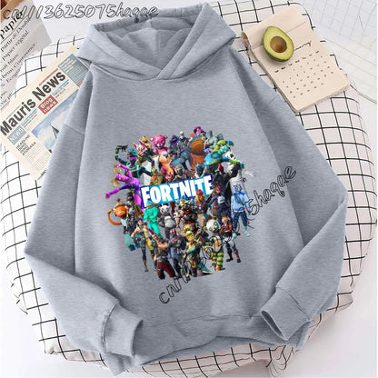 Fortnite Kids Hooded Coats Anime Fortnite Sweatshirts Game Spring Autumn Hoodies Sportswear Children Clothes Gift