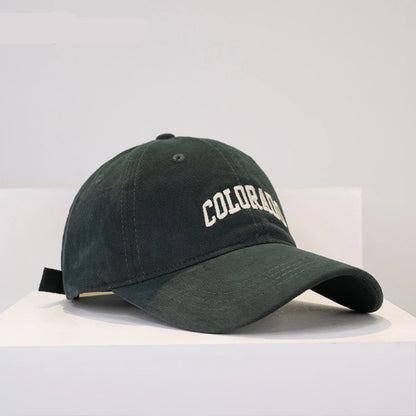 Cotton Baseball Caps for Women and Men Letter “COLORADO” Embroidery Hats Summer Sun Hat Fashion Snapback Cap Unisex