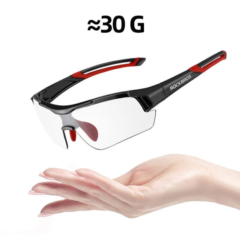 ROCKBROS Photochromic Cycling Glasses Bicycle Outdoor Sports Sunglasses Discoloration Glasses MTB Road Bike Goggles Bike Eyewear