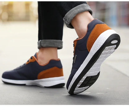 YRZL Scarpe da uomo primavera autunno impermeabili da passeggio, sneakers casual in pelle da uomo, scarpe sportive antiscivolo, calzature da tennis per uomo