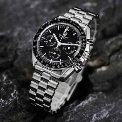 Watchdives WD1863 39mm VK63 Chronograph Watch, OTF Clasp, Sweep Quartz Movement, Sapphire, Luminous, 100m Waterproof