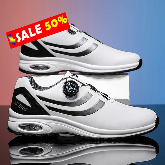 Zapatillas de golf para hombre con cámara de aire, deportivas para correr y conducir, transpirables, ligeras, cómodas, atléticas, antideslizantes y giratorias