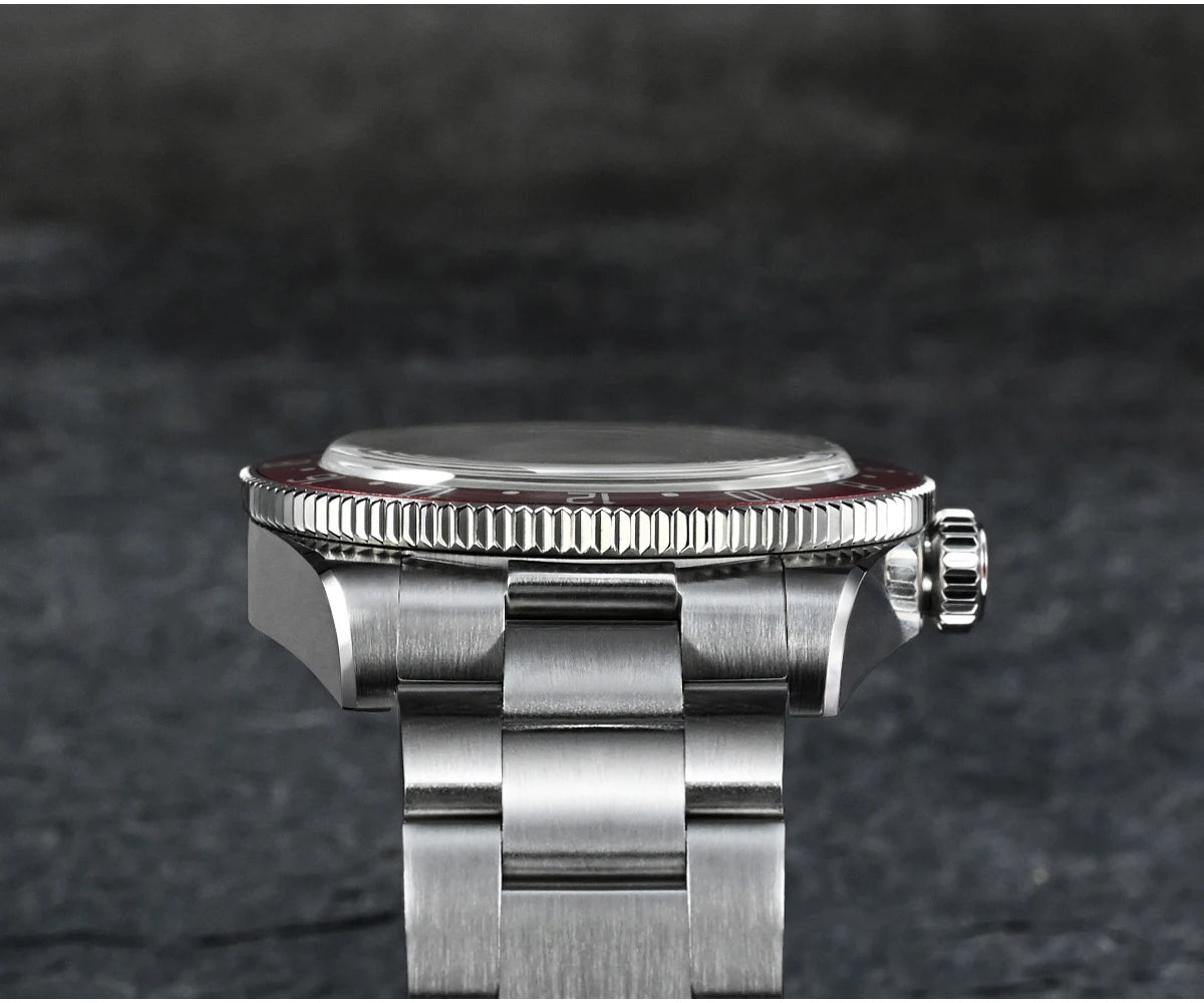 San Martin 39mm NH34 GMT Men's Luxury Watch Bidirectional Aluminum Bezel Automatic Mechanical Sapphire 100M Waterproof SN0109