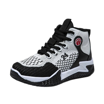Large Size High-Top Sports Shoes Men's Casual Breathable Comfortable Thick-Soled Basketball and Running Shoes