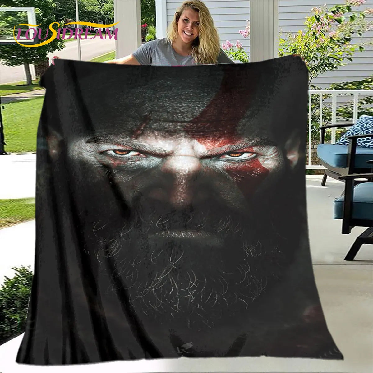 God of War Game Gamers Soft Plush Blanket,Flannel Blanket Throw Blanket for Living Room Bedroom Bed Sofa Picnic Cover Bettdecke