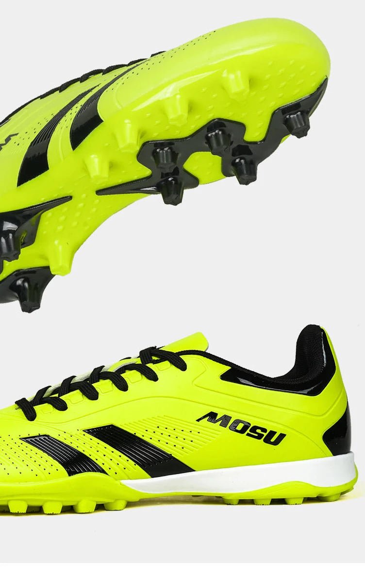 Neue Fußballschuhe für Herren und Damen, Hallen- und Outdoor-Sportschuhe mit langen Stollen und Multinocken für das Fußballtraining auf Matten