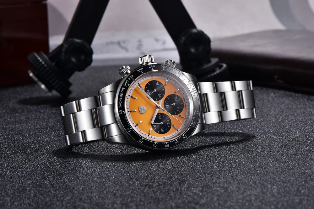 Vyriški laikrodžiai „Rolls Timi Panda“ – kvarcinis chronografas, prabangus modelis, safyro stiklas su antirefleksine danga, atsparus vandeniui, sportiškas stilius