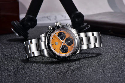 Vyriški laikrodžiai „Rolls Timi Panda“ – kvarcinis chronografas, prabangus modelis, safyro stiklas su antirefleksine danga, atsparus vandeniui, sportiškas stilius