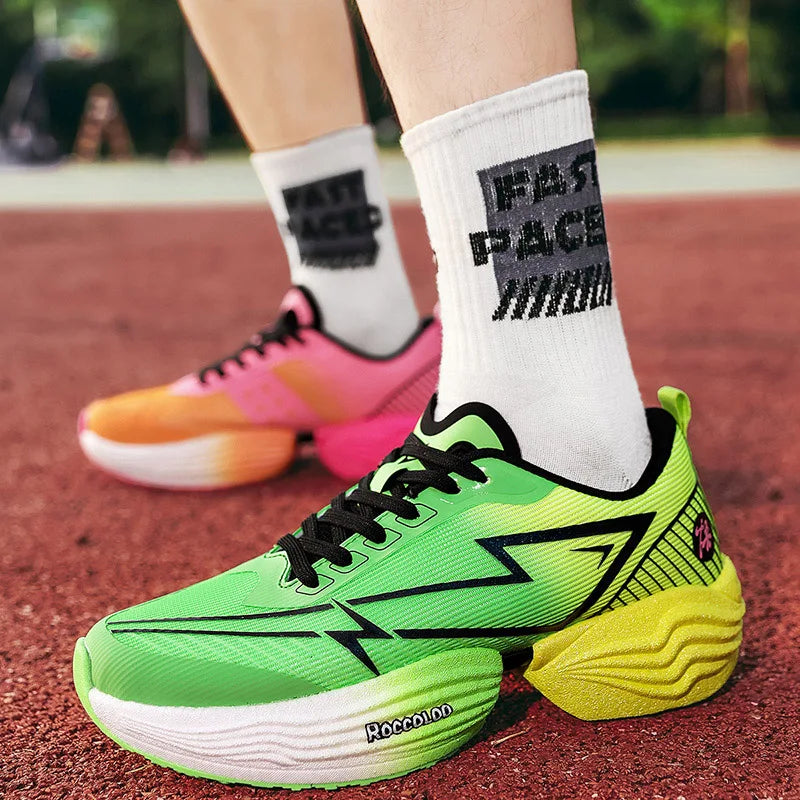 Zapatillas deportivas de alto rebote para pareja, profesionales para maratón, cómodas para jogging, con amortiguación, antideslizantes y para carreras