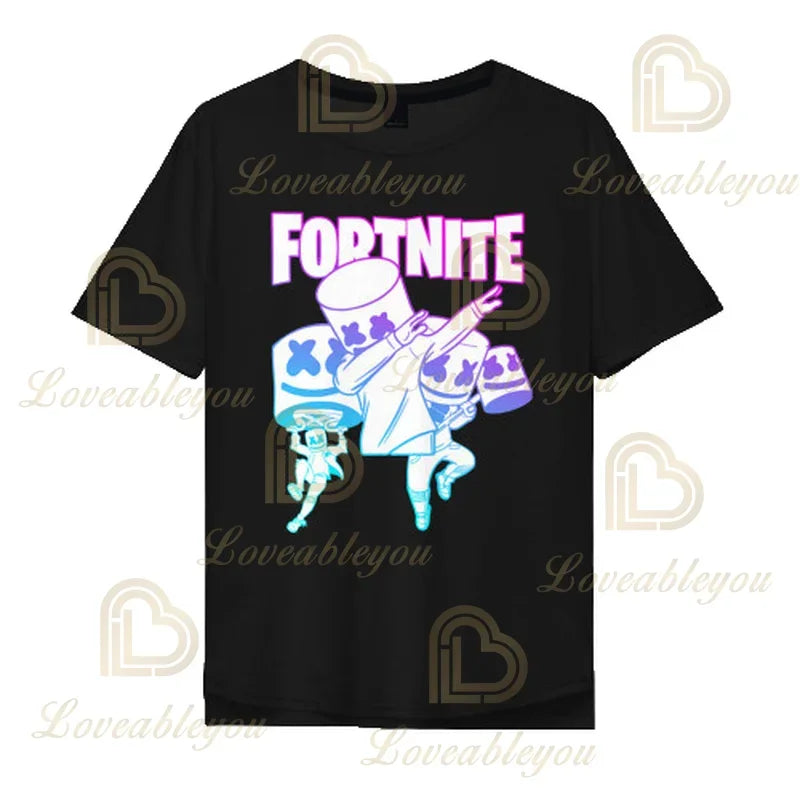 Boys Girls Cartoon T-shirt Fortnite T-shirt Battle Royale 3D 3 to 14 Years Victory Royale Game Kids Tops Teen Clothes