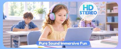 Casque Bluetooth 6.0 pour enfants Acer OHR727 avec lumières LED, conception confortable circumaurale, volume sécurisé de 85 dB, autonomie de 110 heures, microphone intégré