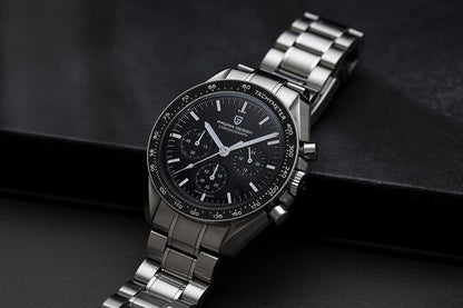 PAGANI DESIGN Moon Uhr – Luxuriöser Quarz-Chronograph für Herren, sportlicher Stil, Saphirglas mit Antireflexbeschichtung, leuchtende Anzeige